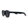 Iconic Keyhole Hipster Fashion Round Horn Rim Snug Plastic Sunglasses