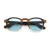 Iconic Keyhole Hipster Fashion Round Horn Rim Snug Plastic Sunglasses