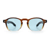 Iconic Keyhole Hipster Fashion Round Horn Rim Snug Plastic Sunglasses