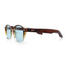 Iconic Keyhole Hipster Fashion Round Horn Rim Snug Plastic Sunglasses