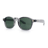 Iconic Keyhole Hipster Fashion Round Horn Rim Snug Plastic Sunglasses