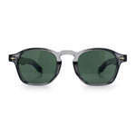Iconic Keyhole Hipster Fashion Round Horn Rim Snug Plastic Sunglasses
