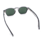 Iconic Keyhole Hipster Fashion Round Horn Rim Snug Plastic Sunglasses