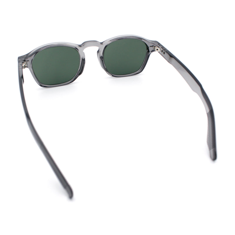 Iconic Keyhole Hipster Fashion Round Horn Rim Snug Plastic Sunglasses