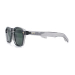 Iconic Keyhole Hipster Fashion Round Horn Rim Snug Plastic Sunglasses