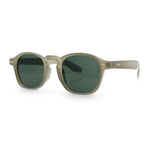 Iconic Keyhole Hipster Fashion Round Horn Rim Snug Plastic Sunglasses