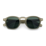 Iconic Keyhole Hipster Fashion Round Horn Rim Snug Plastic Sunglasses