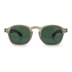 Iconic Keyhole Hipster Fashion Round Horn Rim Snug Plastic Sunglasses