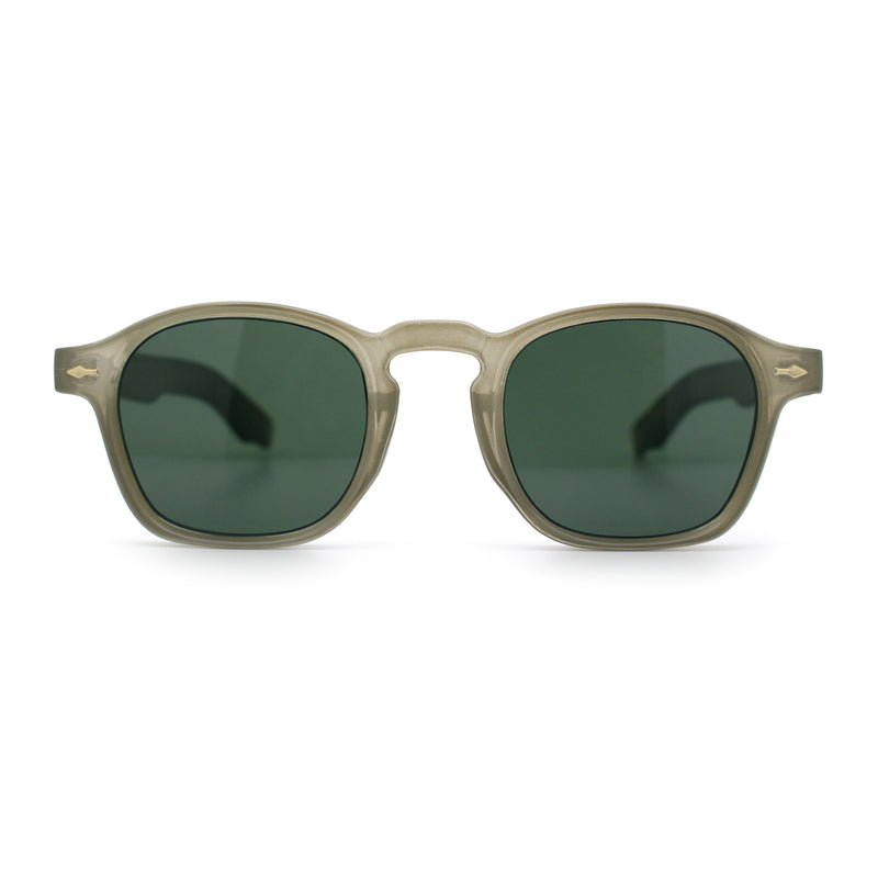 Iconic Keyhole Hipster Fashion Round Horn Rim Snug Plastic Sunglasses