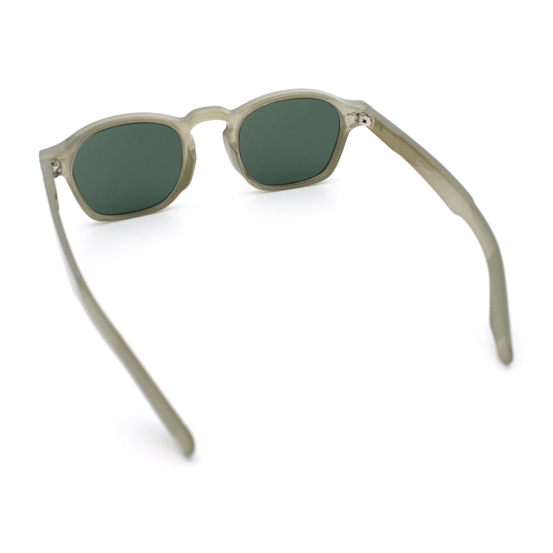 Iconic Keyhole Hipster Fashion Round Horn Rim Snug Plastic Sunglasses