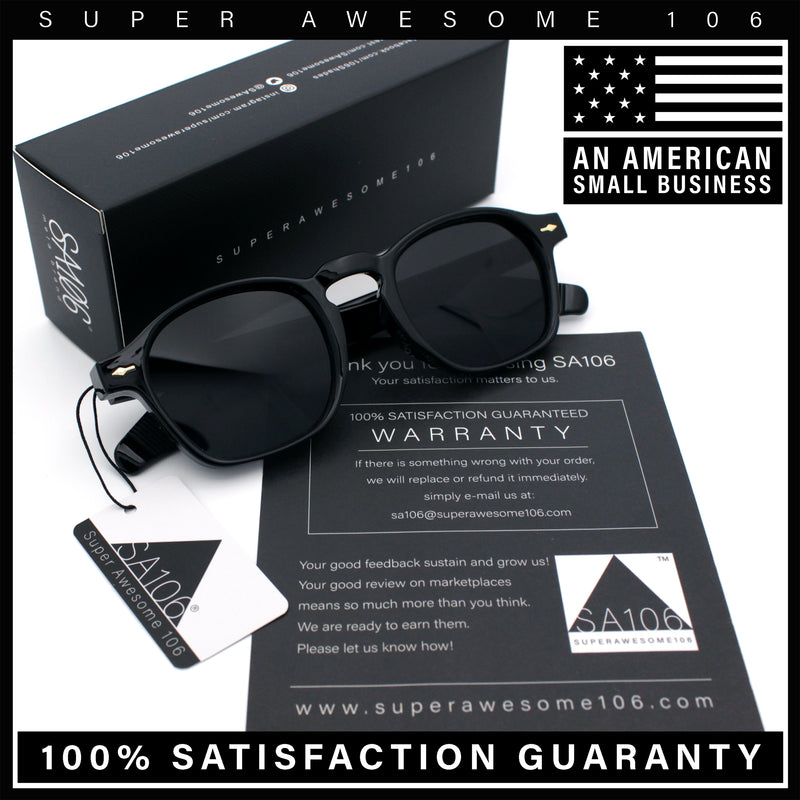 Iconic Keyhole Hipster Fashion Round Horn Rim Snug Plastic Sunglasses