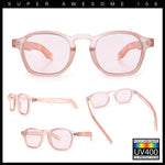 Iconic Keyhole Hipster Fashion Round Horn Rim Snug Plastic Sunglasses