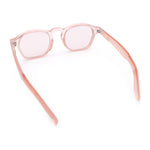 Iconic Keyhole Hipster Fashion Round Horn Rim Snug Plastic Sunglasses