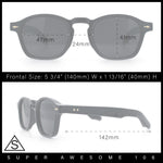 Iconic Keyhole Hipster Fashion Round Horn Rim Snug Plastic Sunglasses
