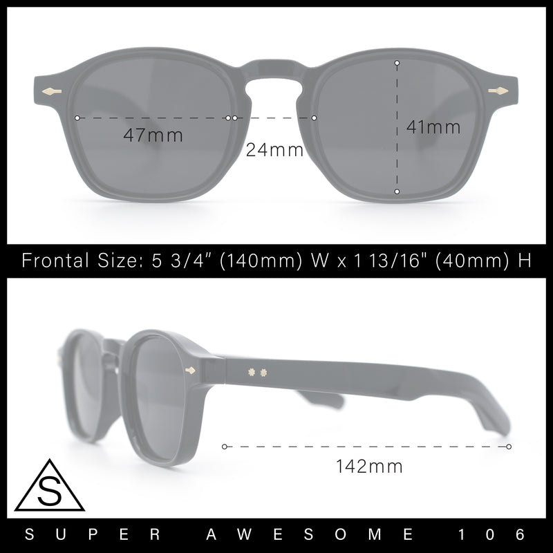 Iconic Keyhole Hipster Fashion Round Horn Rim Snug Plastic Sunglasses