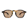 Iconic Keyhole Hipster Fashion Round Horn Rim Snug Plastic Sunglasses