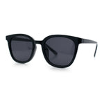 Womens Minimal Horn Rim Classy Boyfriend Normcore Plastic Sunglasses