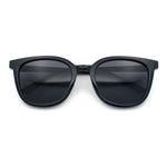 Womens Minimal Horn Rim Classy Boyfriend Normcore Plastic Sunglasses