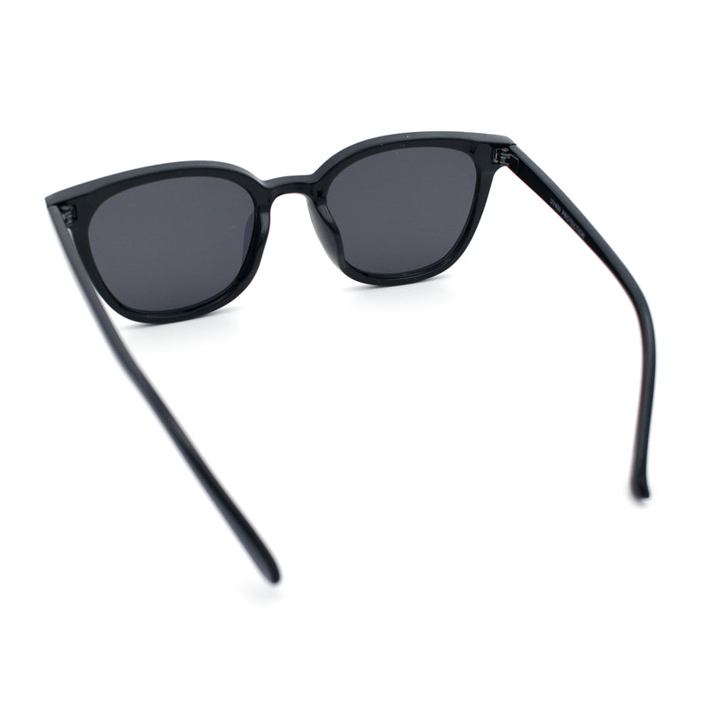 Womens Minimal Horn Rim Classy Boyfriend Normcore Plastic Sunglasses