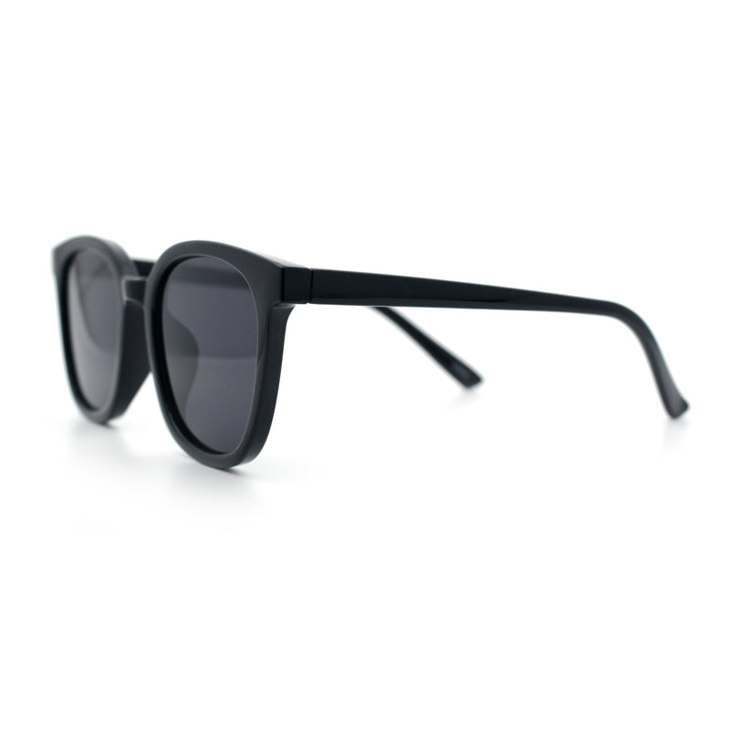 Womens Minimal Horn Rim Classy Boyfriend Normcore Plastic Sunglasses