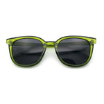 Womens Minimal Horn Rim Classy Boyfriend Normcore Plastic Sunglasses