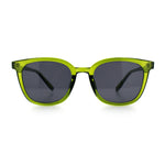 Womens Minimal Horn Rim Classy Boyfriend Normcore Plastic Sunglasses
