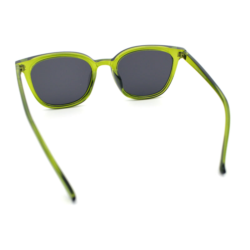 Womens Minimal Horn Rim Classy Boyfriend Normcore Plastic Sunglasses