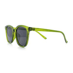 Womens Minimal Horn Rim Classy Boyfriend Normcore Plastic Sunglasses