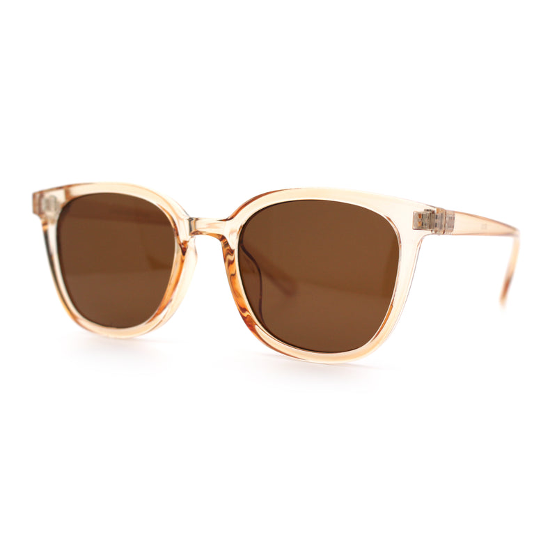 Womens Minimal Horn Rim Classy Boyfriend Normcore Plastic Sunglasses