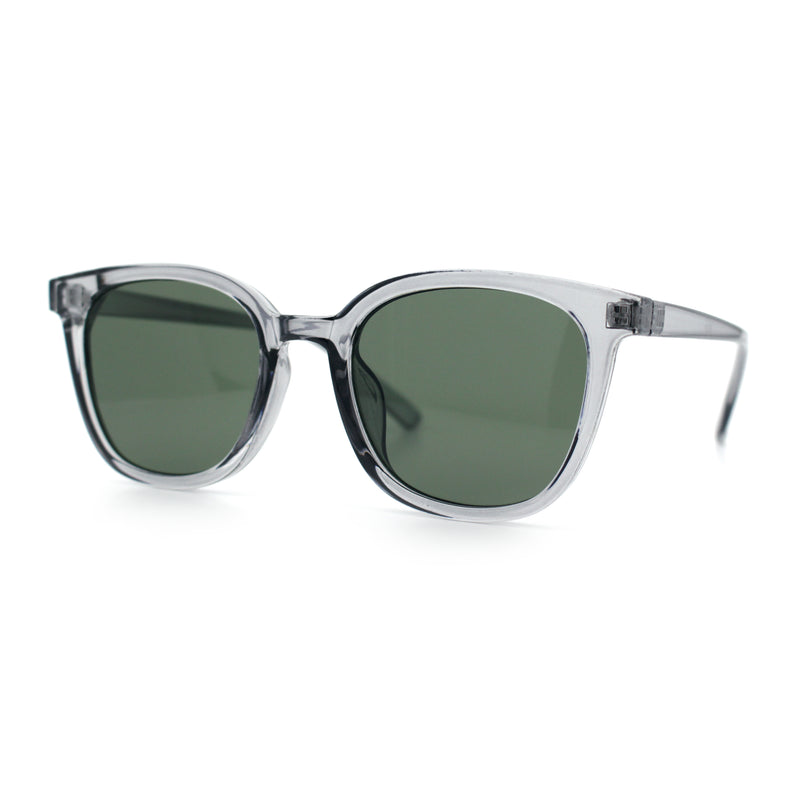 Womens Minimal Horn Rim Classy Boyfriend Normcore Plastic Sunglasses