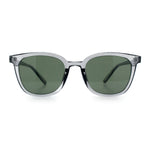 Womens Minimal Horn Rim Classy Boyfriend Normcore Plastic Sunglasses