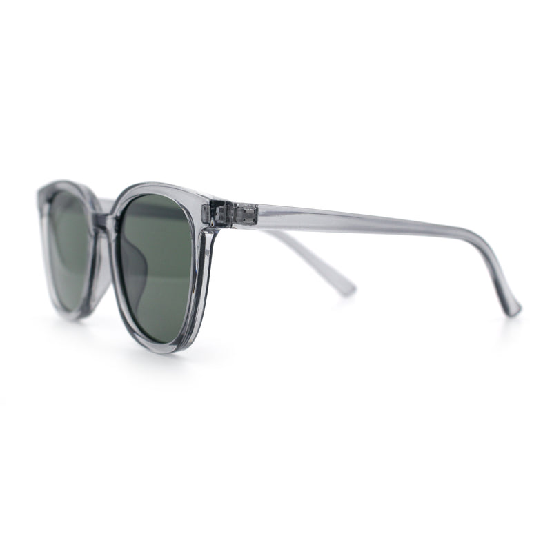 Womens Minimal Horn Rim Classy Boyfriend Normcore Plastic Sunglasses