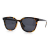 Womens Minimal Horn Rim Classy Boyfriend Normcore Plastic Sunglasses