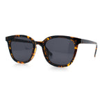 Womens Minimal Horn Rim Classy Boyfriend Normcore Plastic Sunglasses