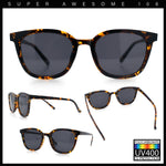 Womens Minimal Horn Rim Classy Boyfriend Normcore Plastic Sunglasses
