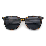 Womens Minimal Horn Rim Classy Boyfriend Normcore Plastic Sunglasses