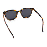 Womens Minimal Horn Rim Classy Boyfriend Normcore Plastic Sunglasses