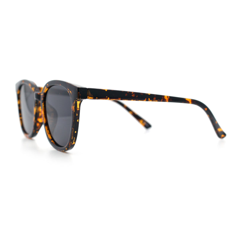 Womens Minimal Horn Rim Classy Boyfriend Normcore Plastic Sunglasses