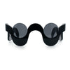 Rad Offbeat Thick Plastic Wave Shape Runway Fashion Sunglasses