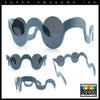 Rad Offbeat Thick Plastic Wave Shape Runway Fashion Sunglasses