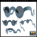 Rad Offbeat Thick Plastic Wave Shape Runway Fashion Sunglasses