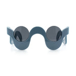 Rad Offbeat Thick Plastic Wave Shape Runway Fashion Sunglasses