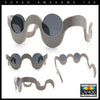 Rad Offbeat Thick Plastic Wave Shape Runway Fashion Sunglasses