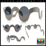 Rad Offbeat Thick Plastic Wave Shape Runway Fashion Sunglasses
