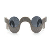 Rad Offbeat Thick Plastic Wave Shape Runway Fashion Sunglasses