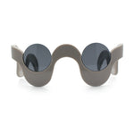 Rad Offbeat Thick Plastic Wave Shape Runway Fashion Sunglasses