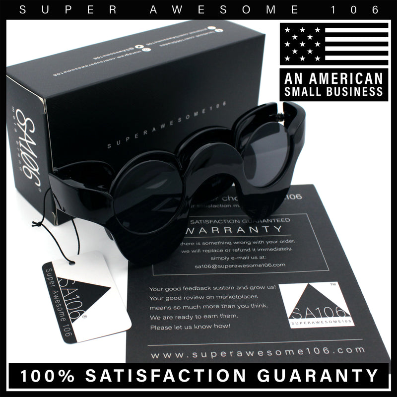 Rad Offbeat Thick Plastic Wave Shape Runway Fashion Sunglasses