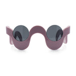 Rad Offbeat Thick Plastic Wave Shape Runway Fashion Sunglasses
