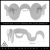 Rad Offbeat Thick Plastic Wave Shape Runway Fashion Sunglasses