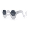 Rad Offbeat Thick Plastic Wave Shape Runway Fashion Sunglasses